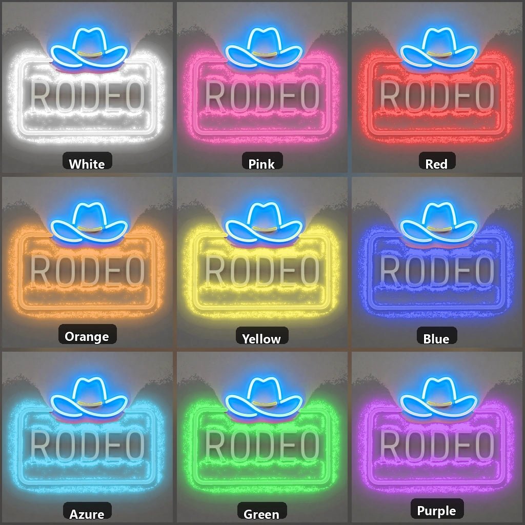 Rodeo Cowboy Hat Frame Vintage LED Neon Sign - Shineneon