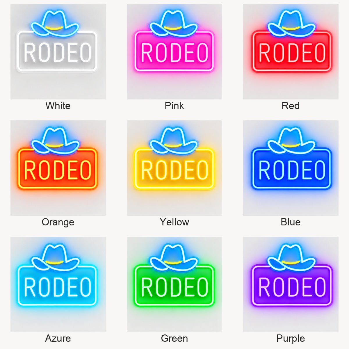 Rodeo Cowboy Hat Frame Vintage LED Neon Sign Garage Neon Sign - Shineneon