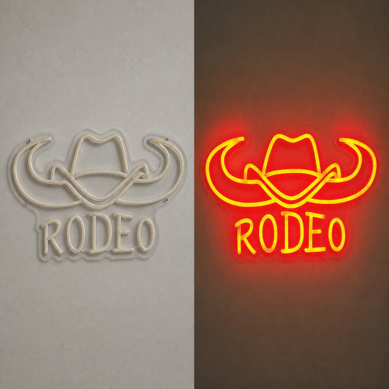 Rodeo Cowboy Hat Longhorn Vintage LED Neon Sign - Shineneon