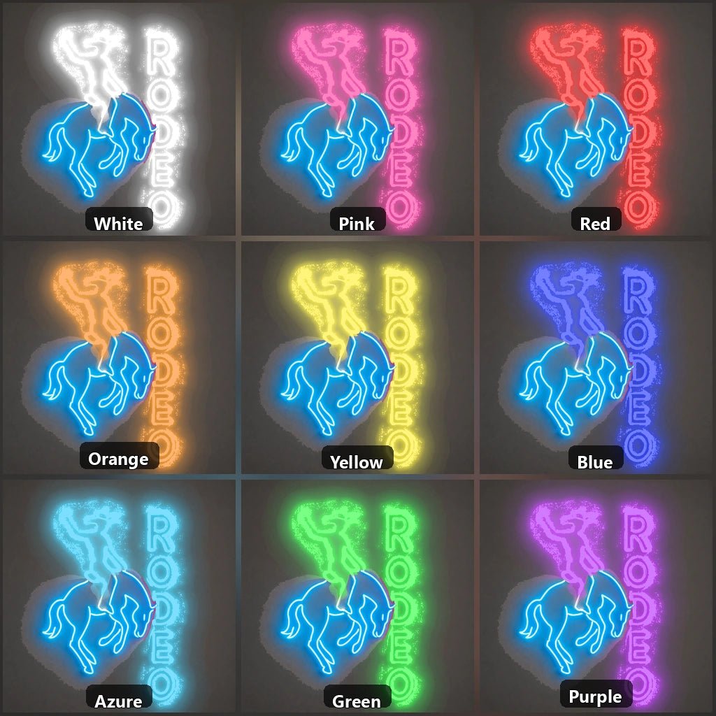 Rodeo Cowboy Horseback Vintage LED Neon Sign - Shineneon