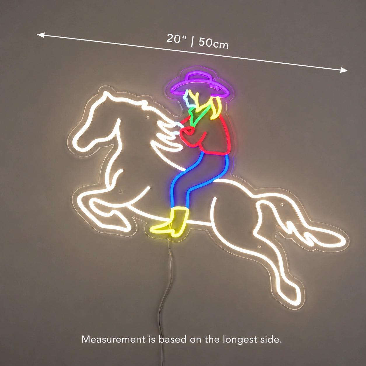 Rodeo Cowgirl Horse Neon Sign LED Neon Sign size image