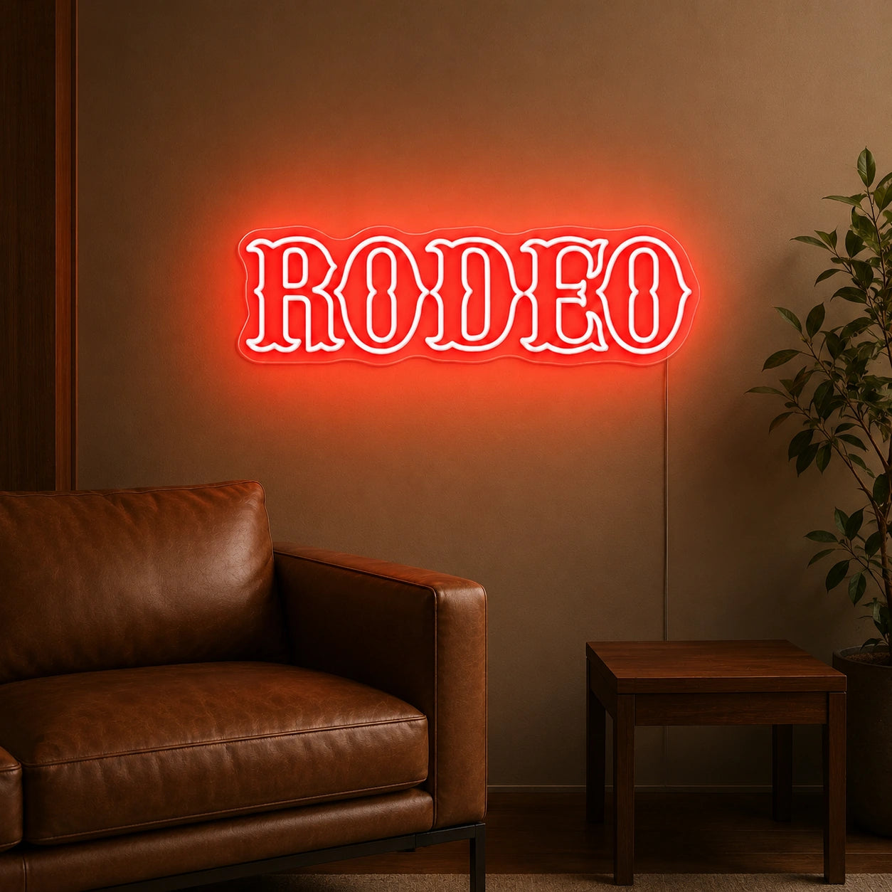 Rodeo Text LED Neon Sign high-converting product image