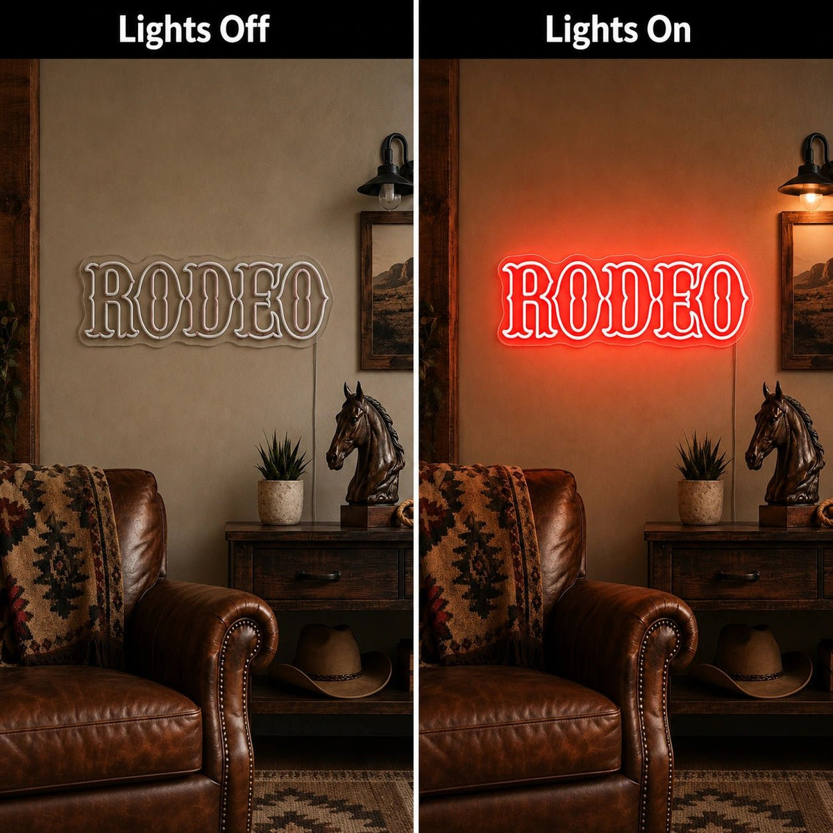 Rodeo Text LED Neon Sign - Shineneon
