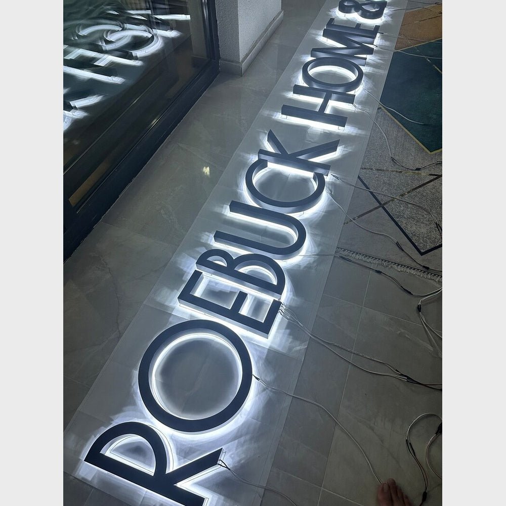 Roebuck Homes 3D Backlit Channel Letters Led Light Sign - Shineneon