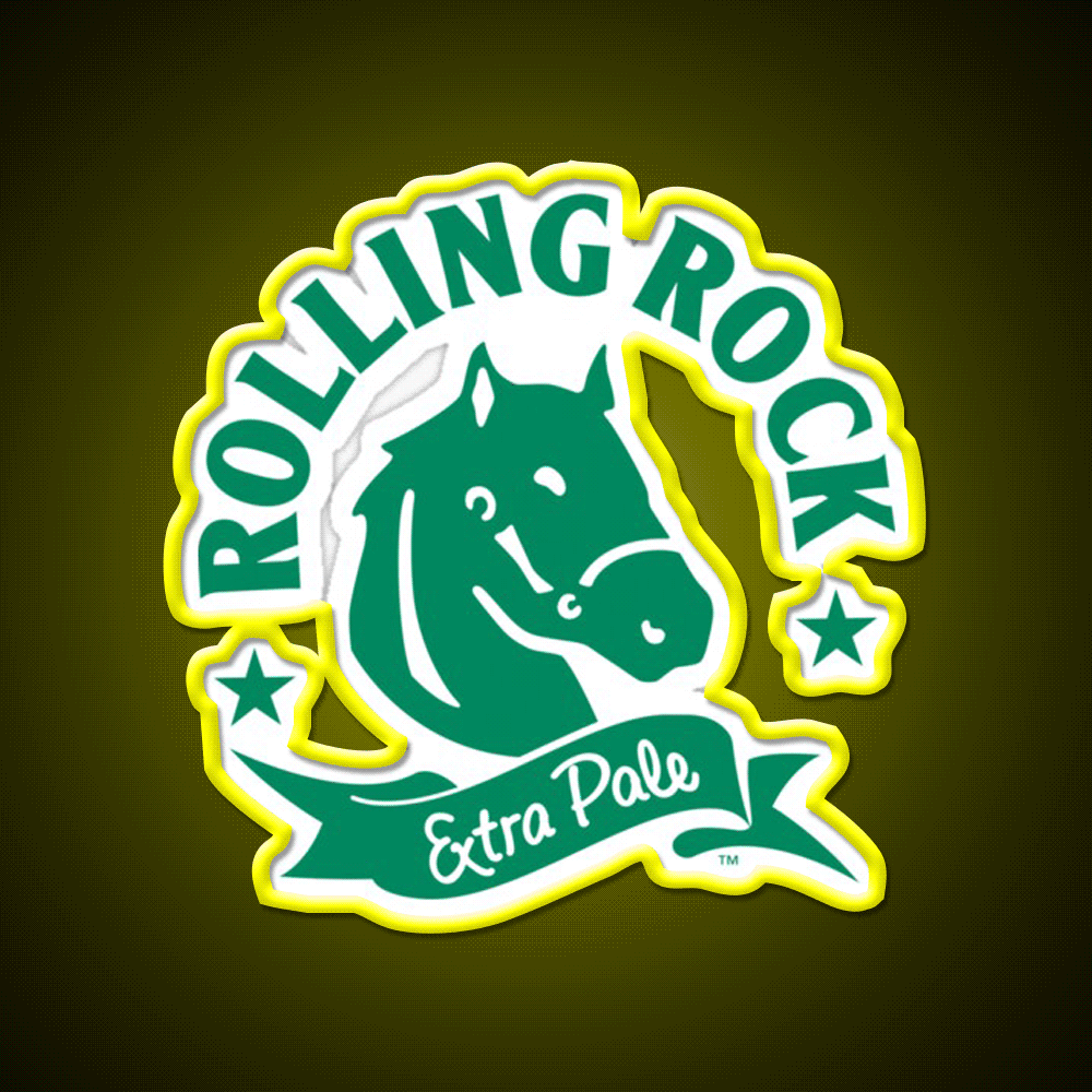 Rolling Rock Extra Pale Beer Bar Decor Led Neon Sign Rgb Color - Custom LED neon sign front view