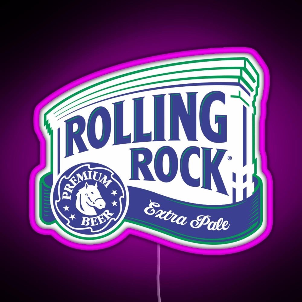 Rolling Rock Rgb Led Neon Sign Pop Wall Art - Shineneon