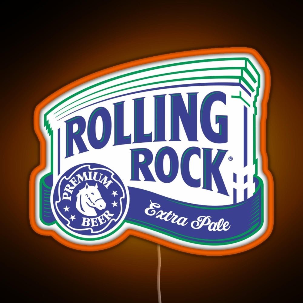 Rolling Rock Rgb Led Neon Sign Pop Wall Art - Shineneon