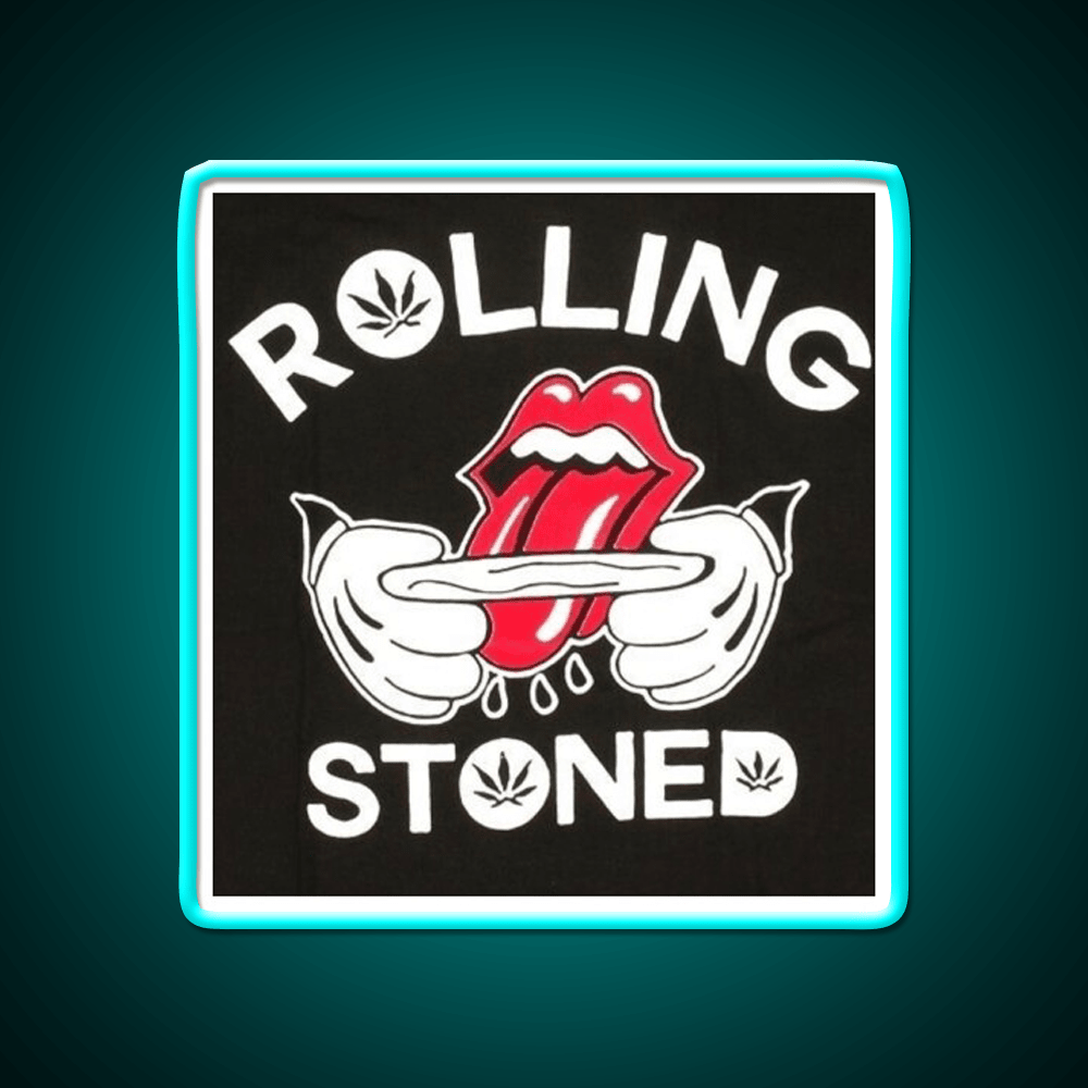 Rolling Stoned Hemp Inspired Green Leaf Led Neon Sign Rgb Color - Shineneon
