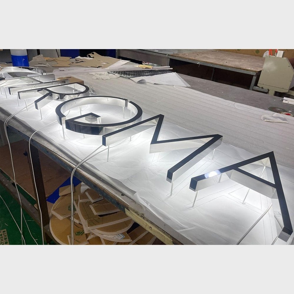 Roma 3D Backlit Channel Letters Led Light Sign - Shineneon