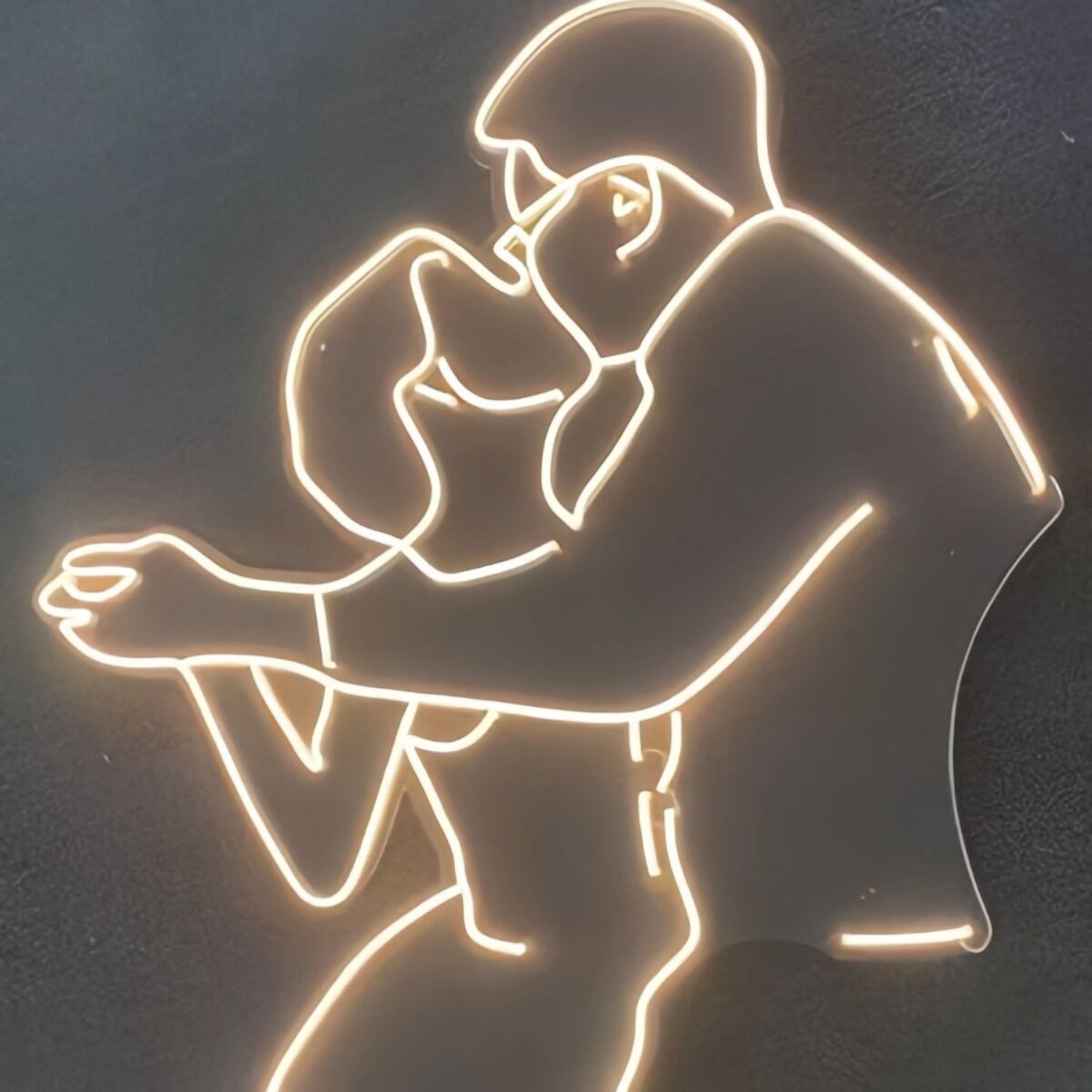 Romantic Wedding Couple Holding Hands And Kissing Neon Sign | Shineneon