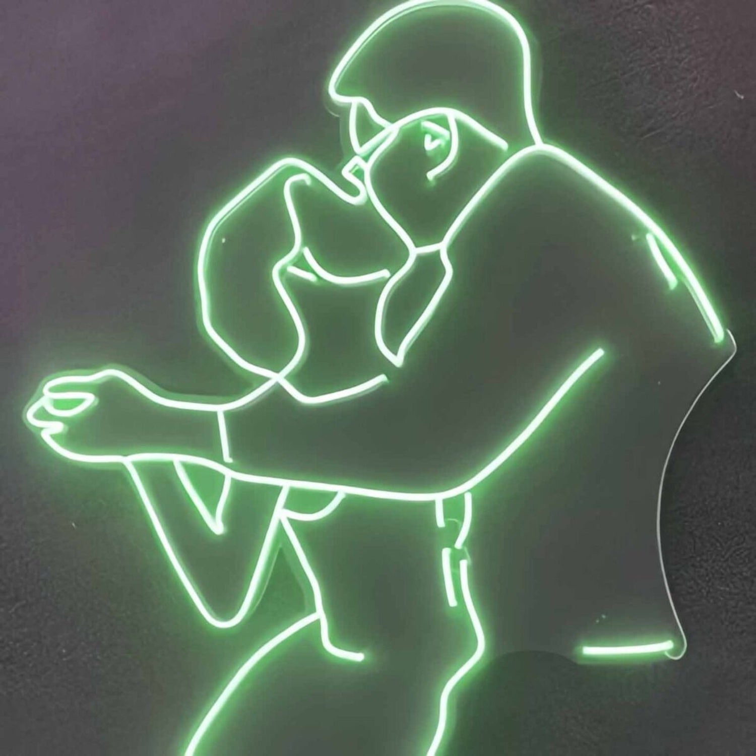 Romantic Wedding Couple Holding Hands And Kissing Neon Sign | Shineneon
