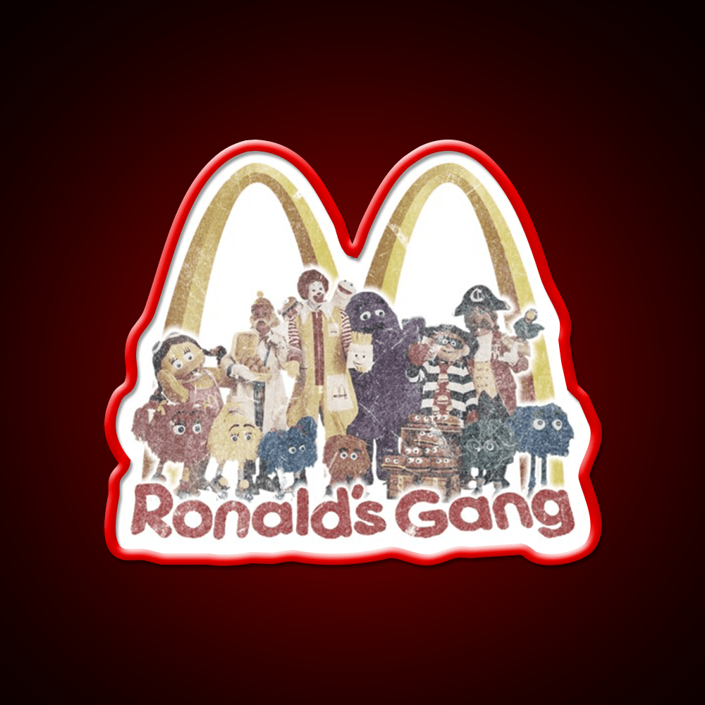 Ronalds Gang Fast Food Led Neon Sign For Burger Place Rgb Color - Shineneon