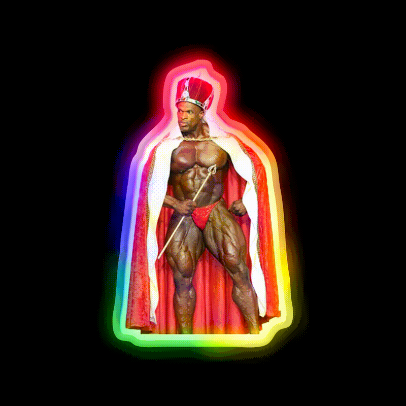 Ronnie Coleman The King Pose Gym Fitness Led Neon Sign Rgb Color