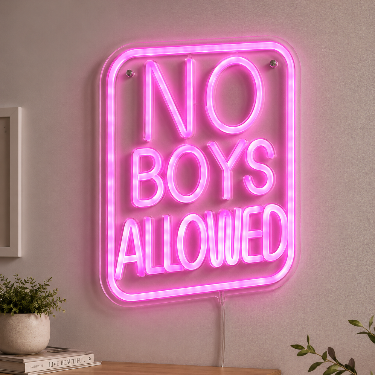 Room Decor Wall Art Square LED Neon Sign main product image