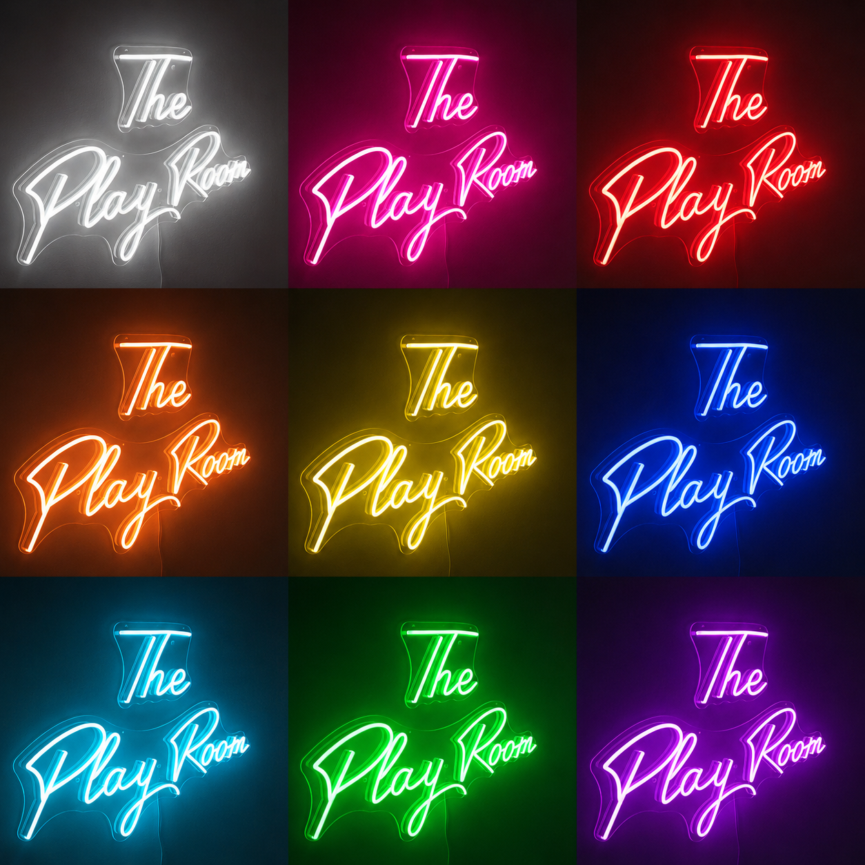 Room Decor Wall Home LED Neon Sign color grid