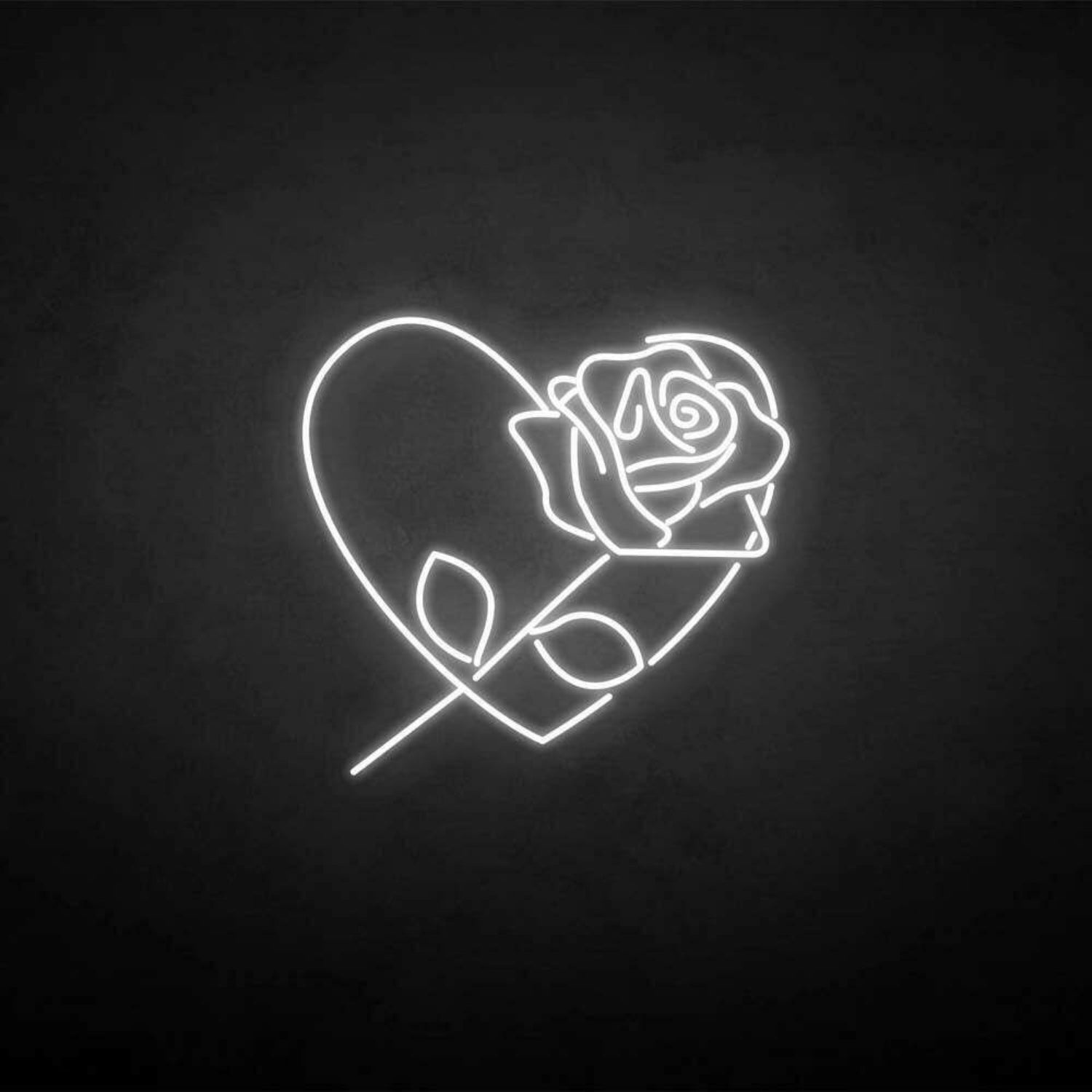 Rose With Heart Neon Sign | Shineneon