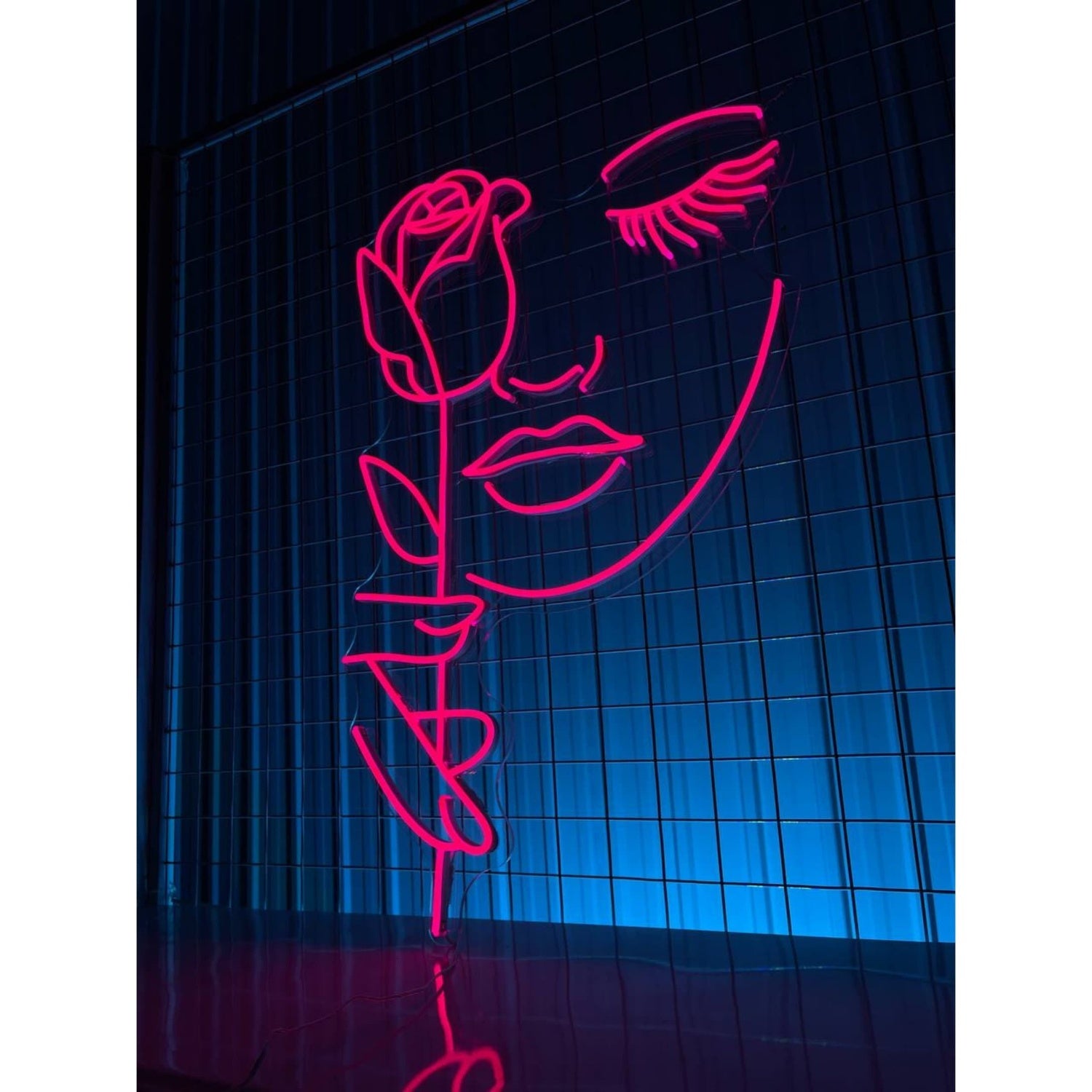 Rose Woman Girl Flower Neon Led Light Womanr Bar Decor | Shineneon