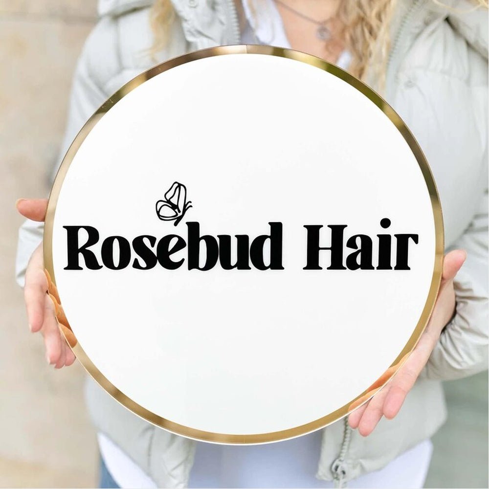 Rosebud Hair Acrylic Business Logo Sign - Shineneon