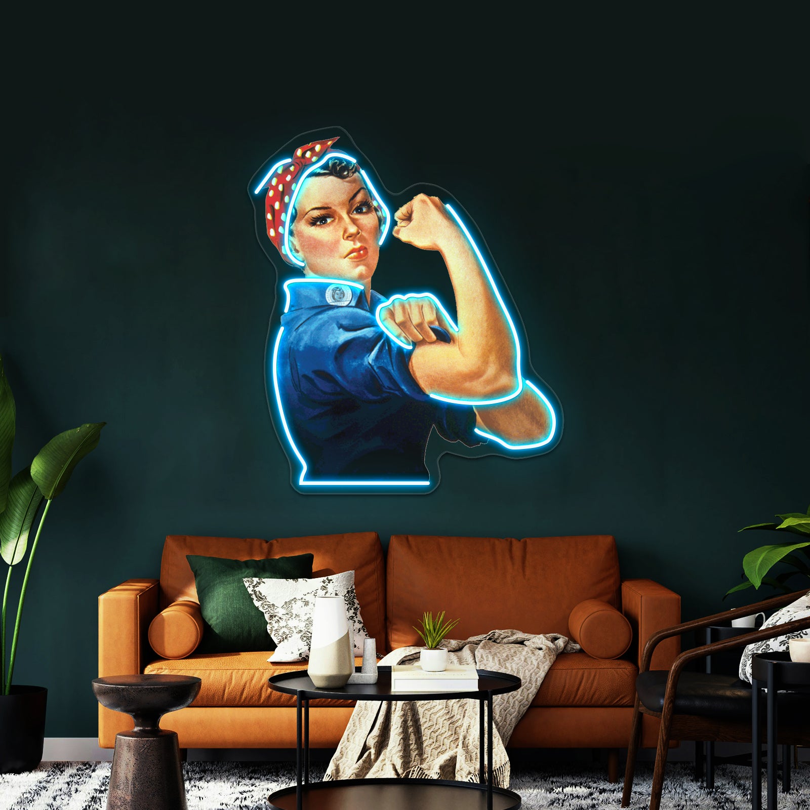 Rosie The Riveter By Bruce Ashman Baker Wall Artwork Neon Signs | Shineneon