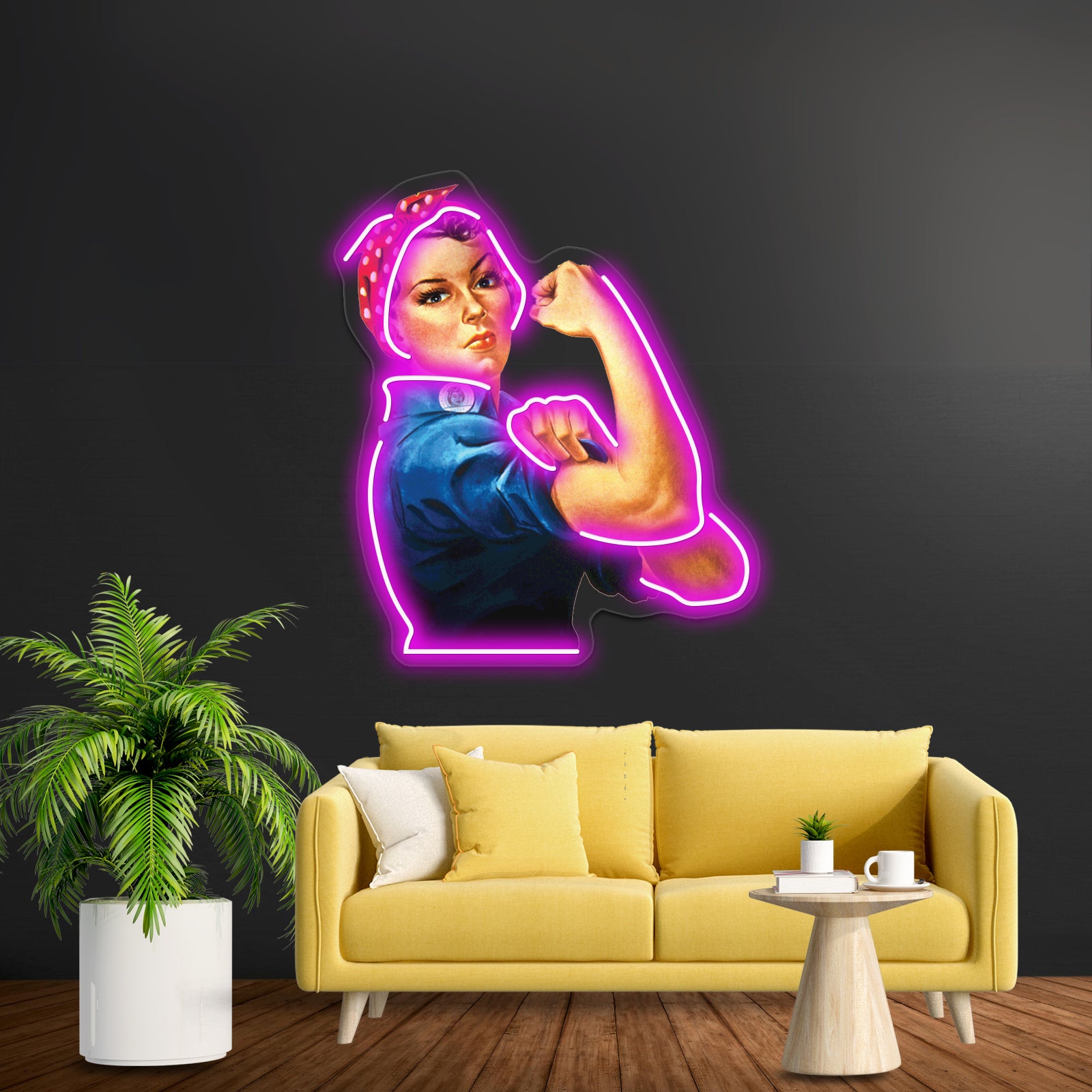 Rosie The Riveter By Bruce Ashman Baker Wall Artwork Neon Signs | Shineneon