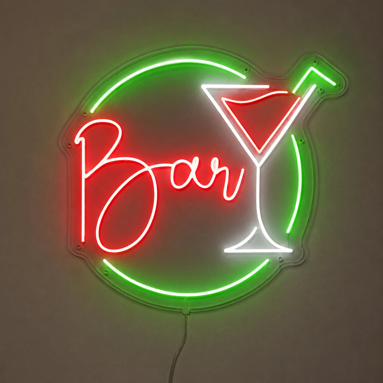 Round Martini Bar Neon Sign LED Neon Sign main product image