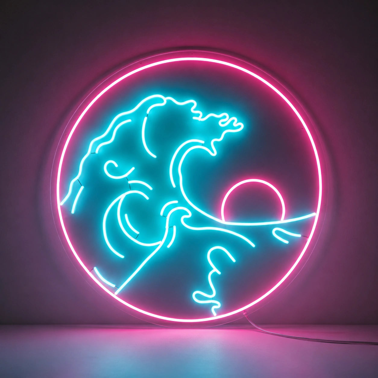 Round Sea Sunset Neon Sign LED Neon Sign main product image