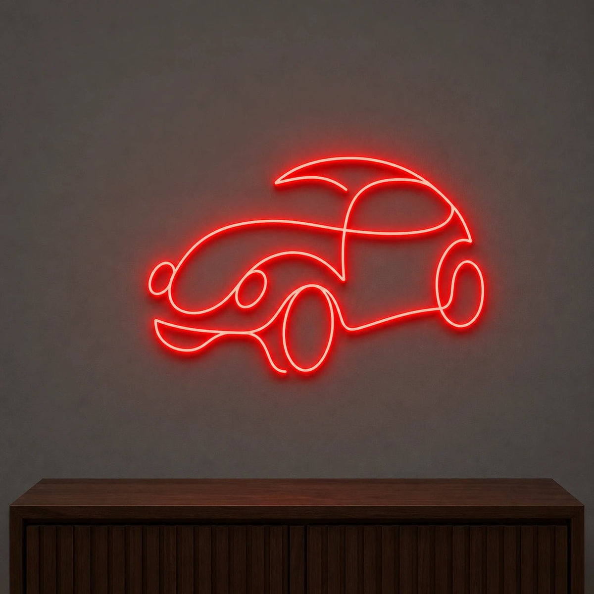 Rounded Vintage Car LED Neon Sign - Shineneon