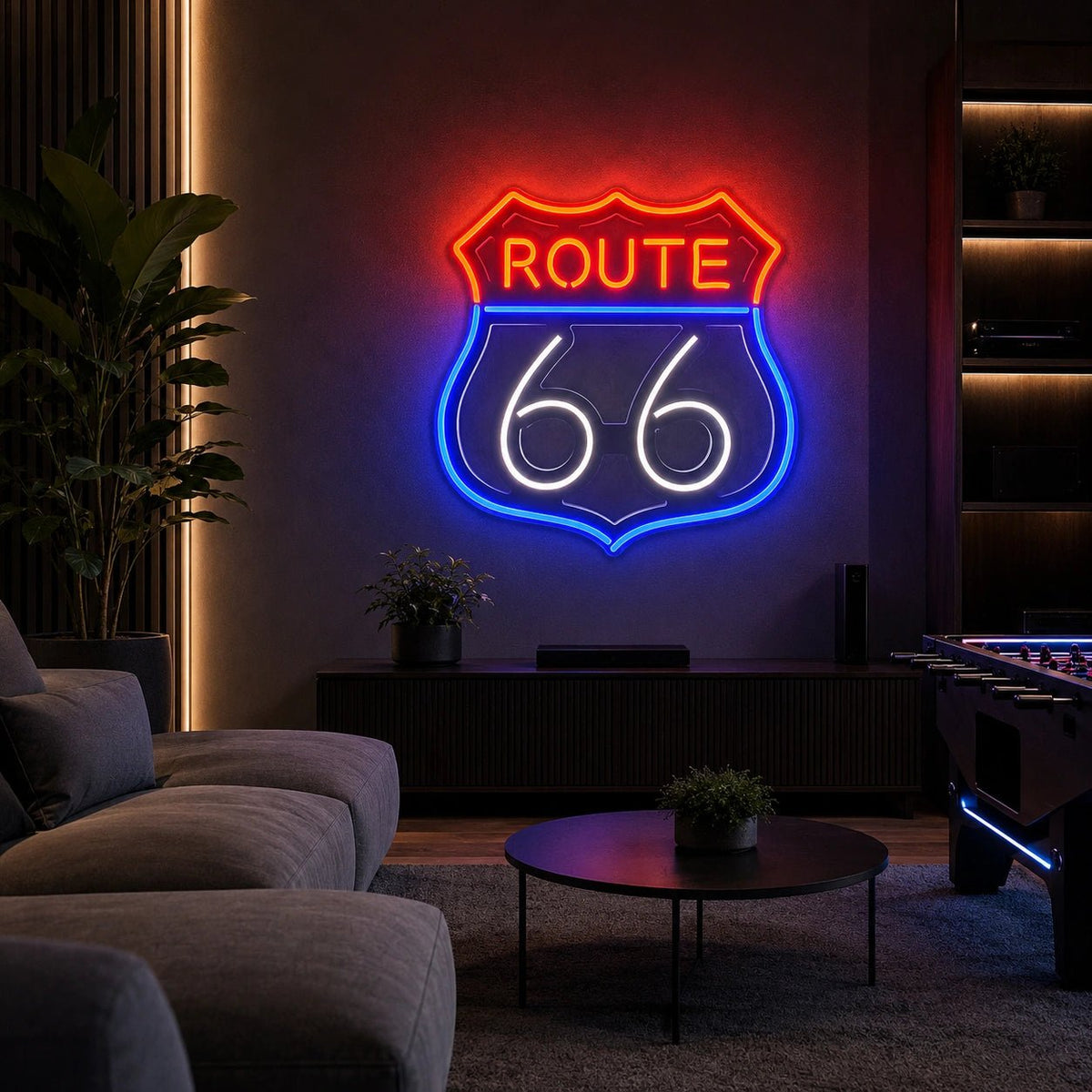 Route 66 Shield LED Neon Sign - Shineneon