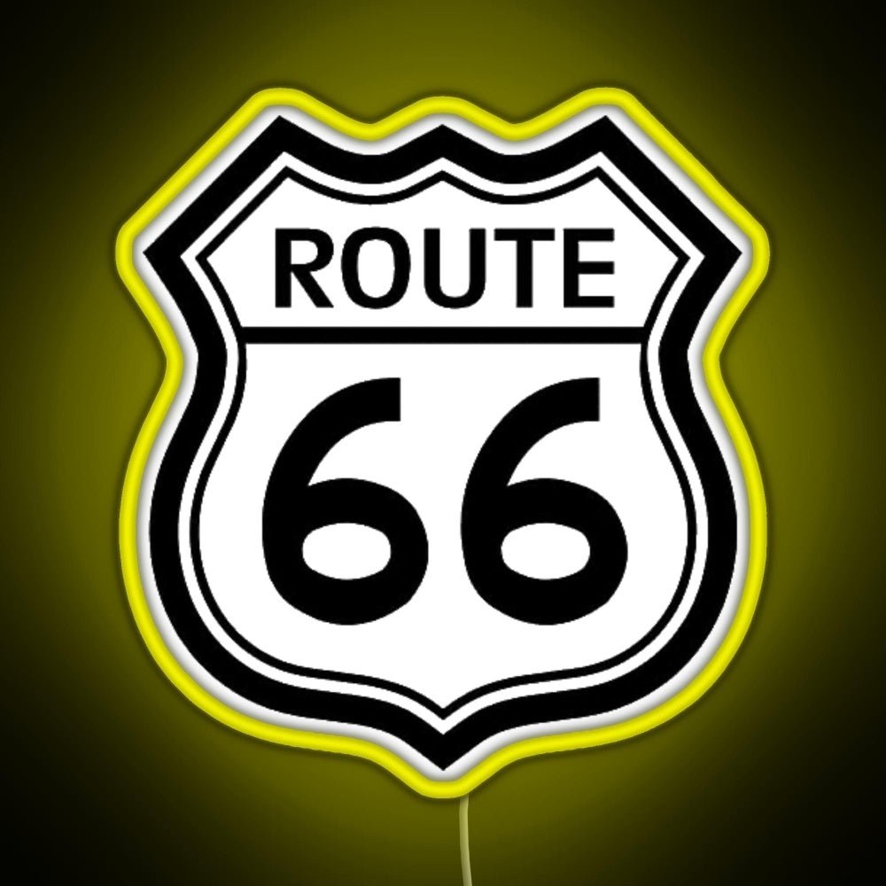 Route 66 Sign Rgb Led Neon Sign Pop Wall Art - Shineneon