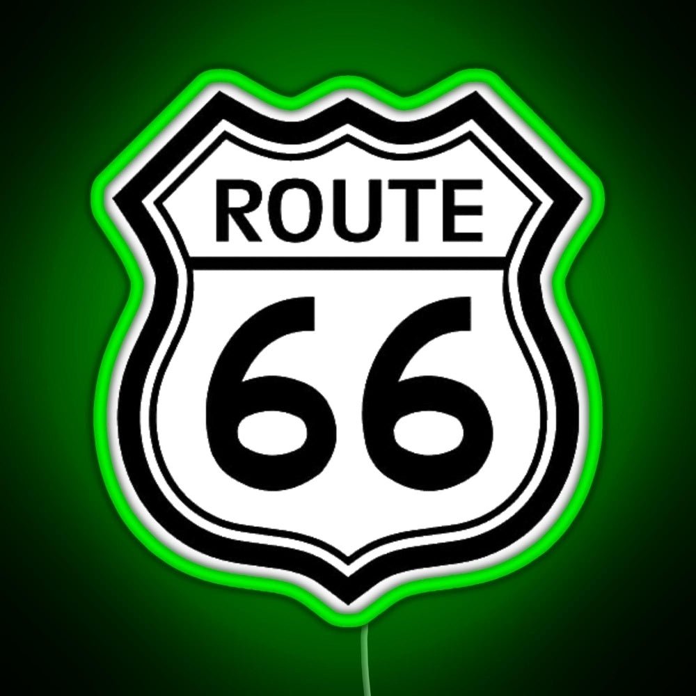 Route 66 Sign Rgb Led Neon Sign Pop Wall Art - Shineneon