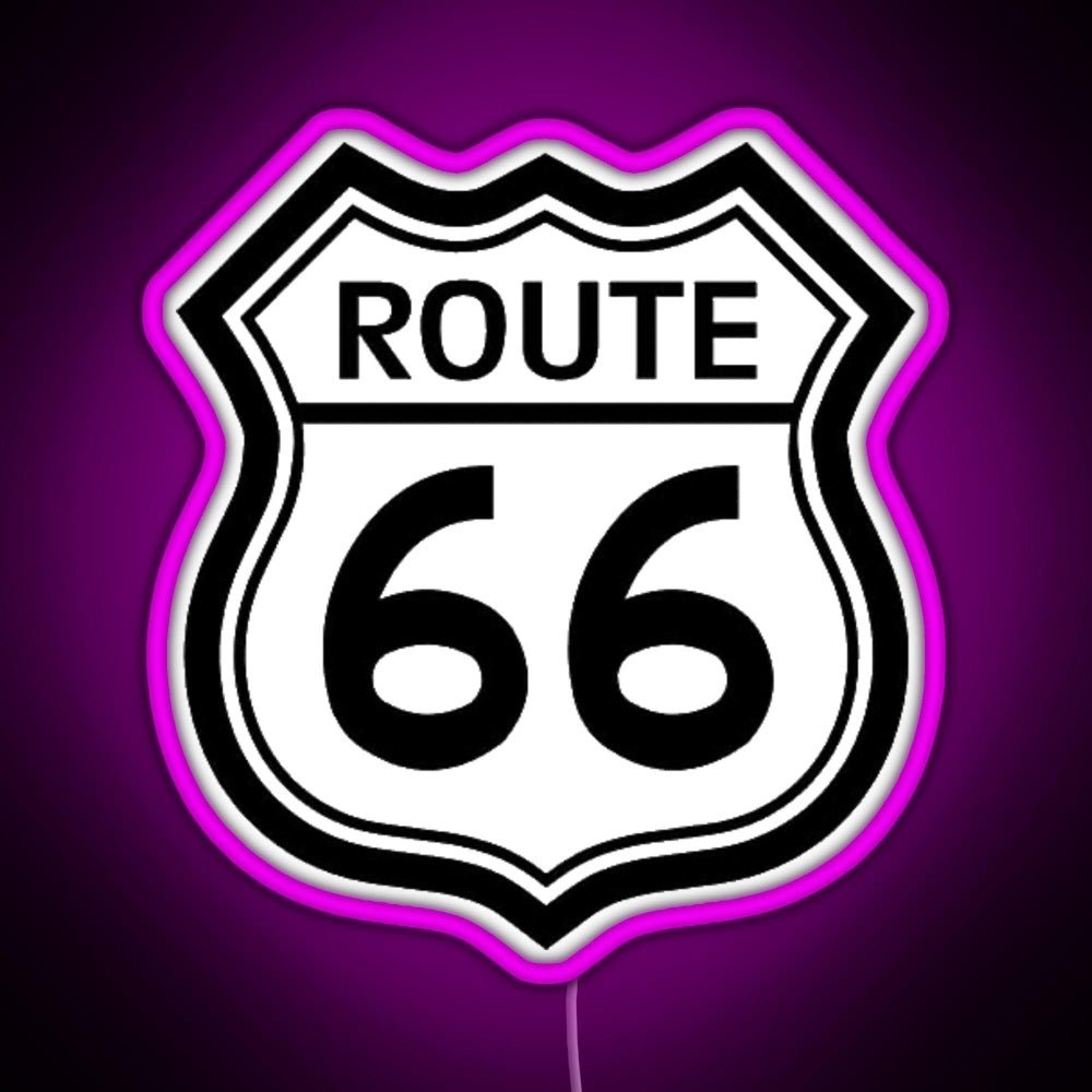 Route 66 Sign Rgb Led Neon Sign Pop Wall Art - Shineneon