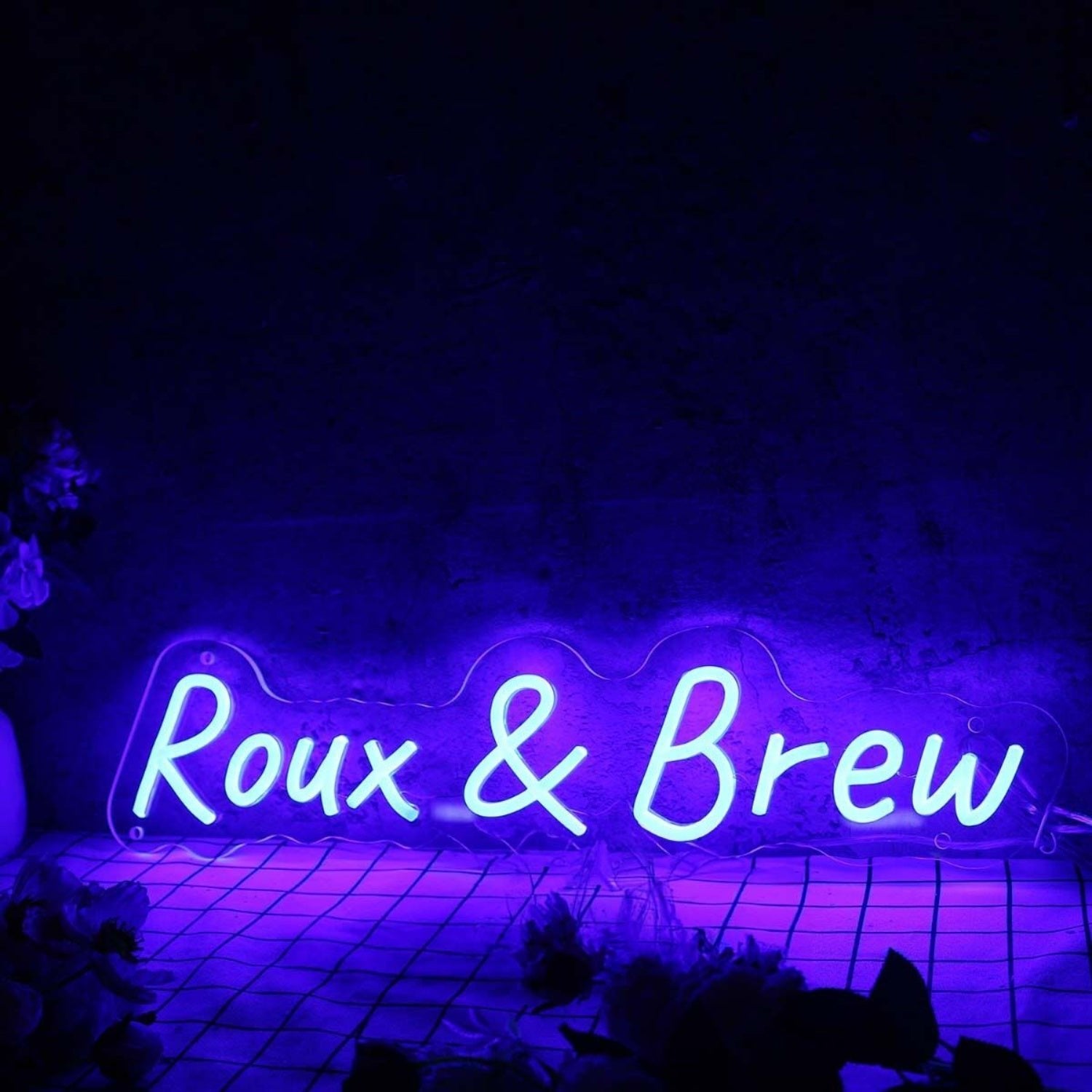 Roux And Brew Blue Led Neon Sign - Shineneon