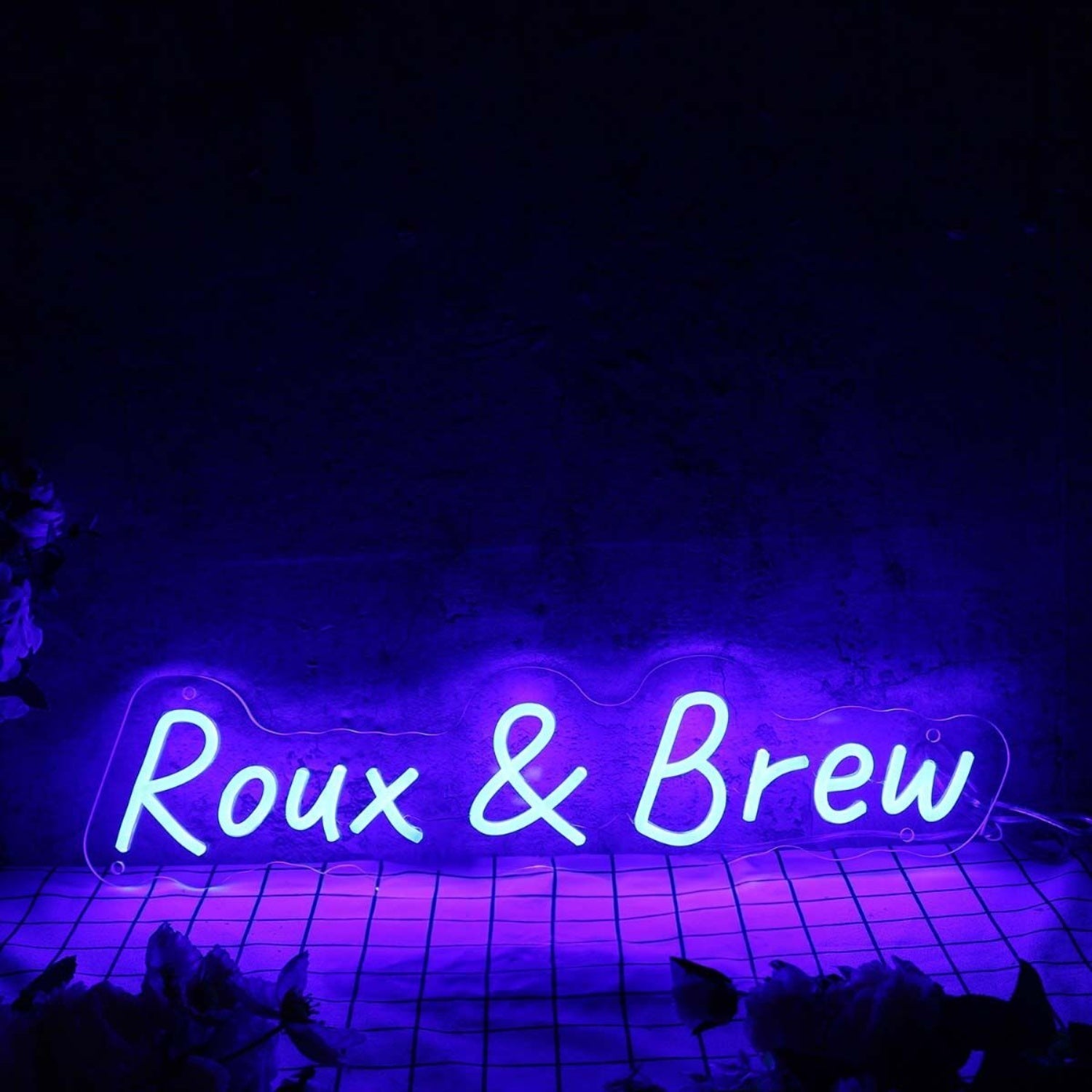 Roux And Brew Blue Led Neon Sign - Shineneon