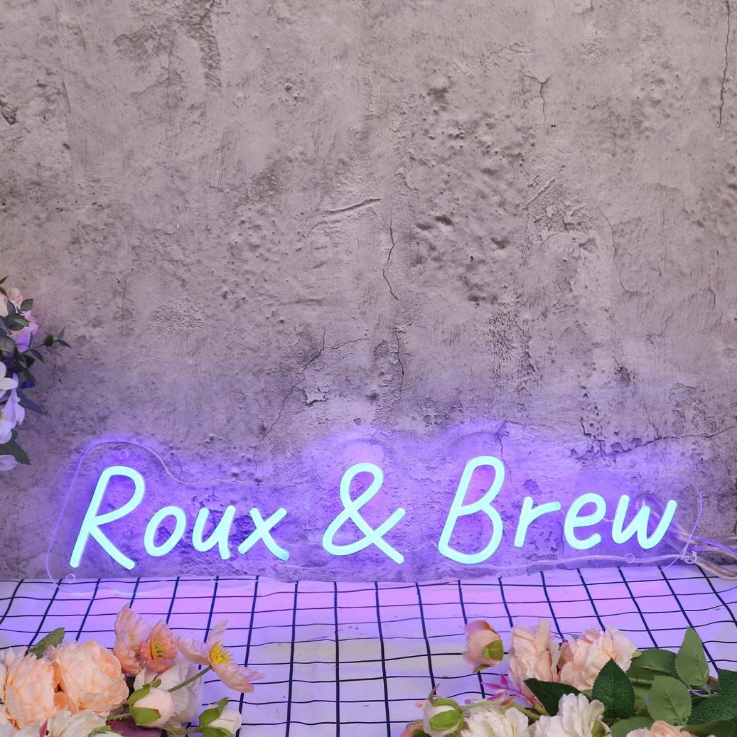 Roux And Brew Blue Led Neon Sign - Shineneon