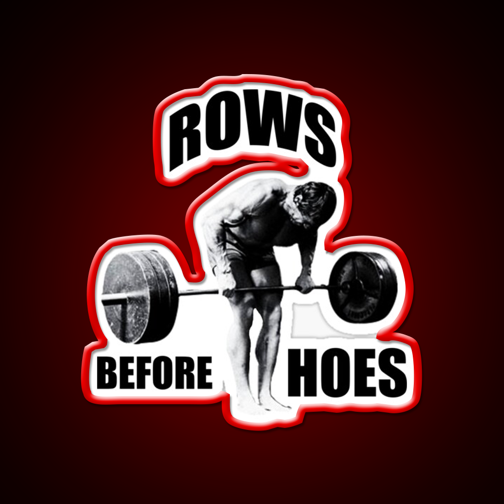 Rows Before Hoes Gym Fitness Led Neon Sign Rgb Color