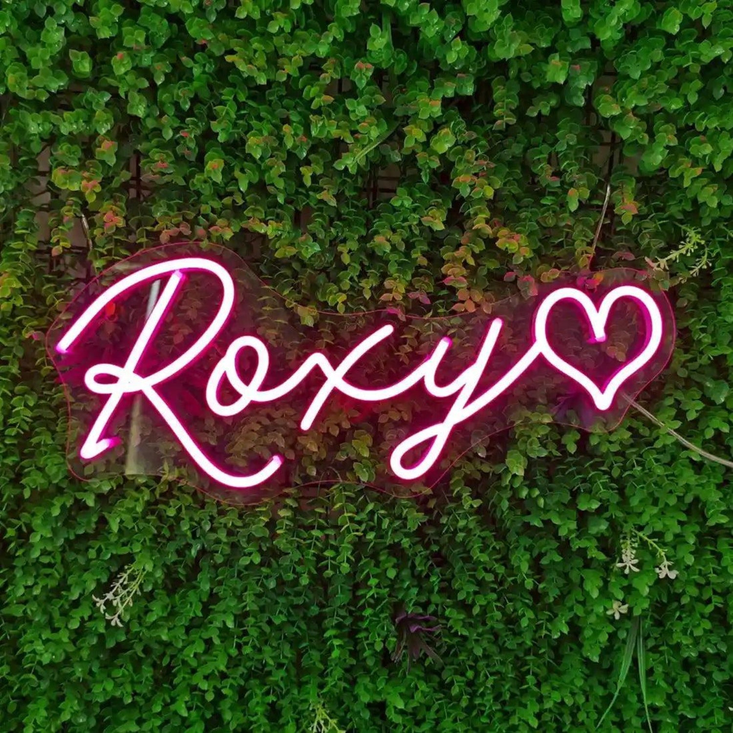 Roxy Pink Heart Led Neon Sign For Indoor Romantic Decor | Shineneon