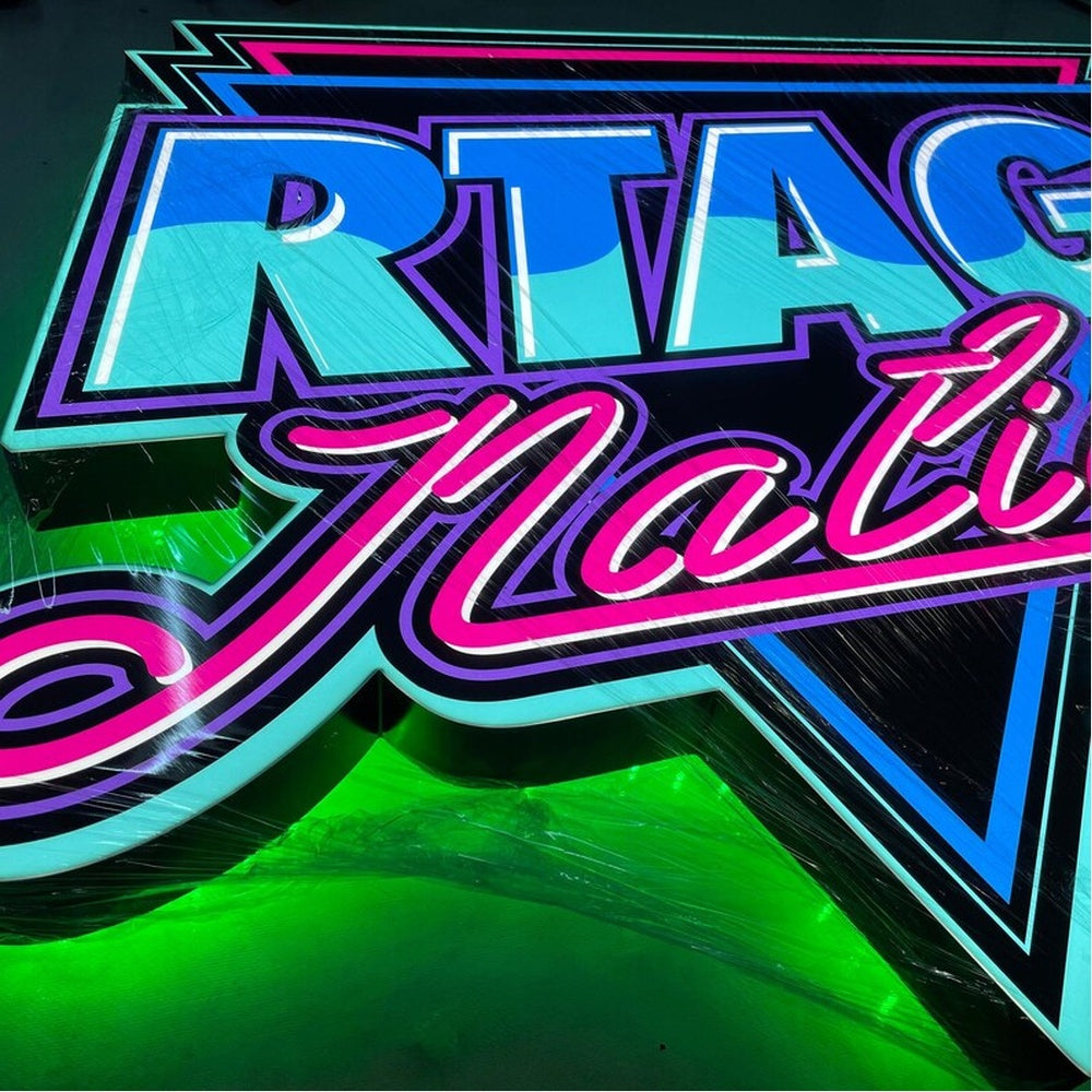 Rtag Nation Logo 3D Frontlit And Backlit Channel Letter Led Light Sign