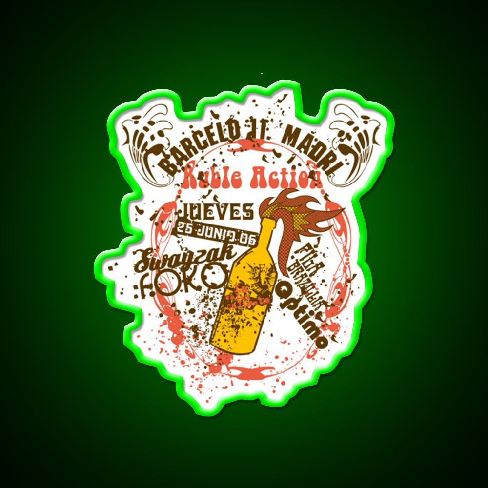 Ruble Action Man Cave Bar Led Neon Sign Rgb Color