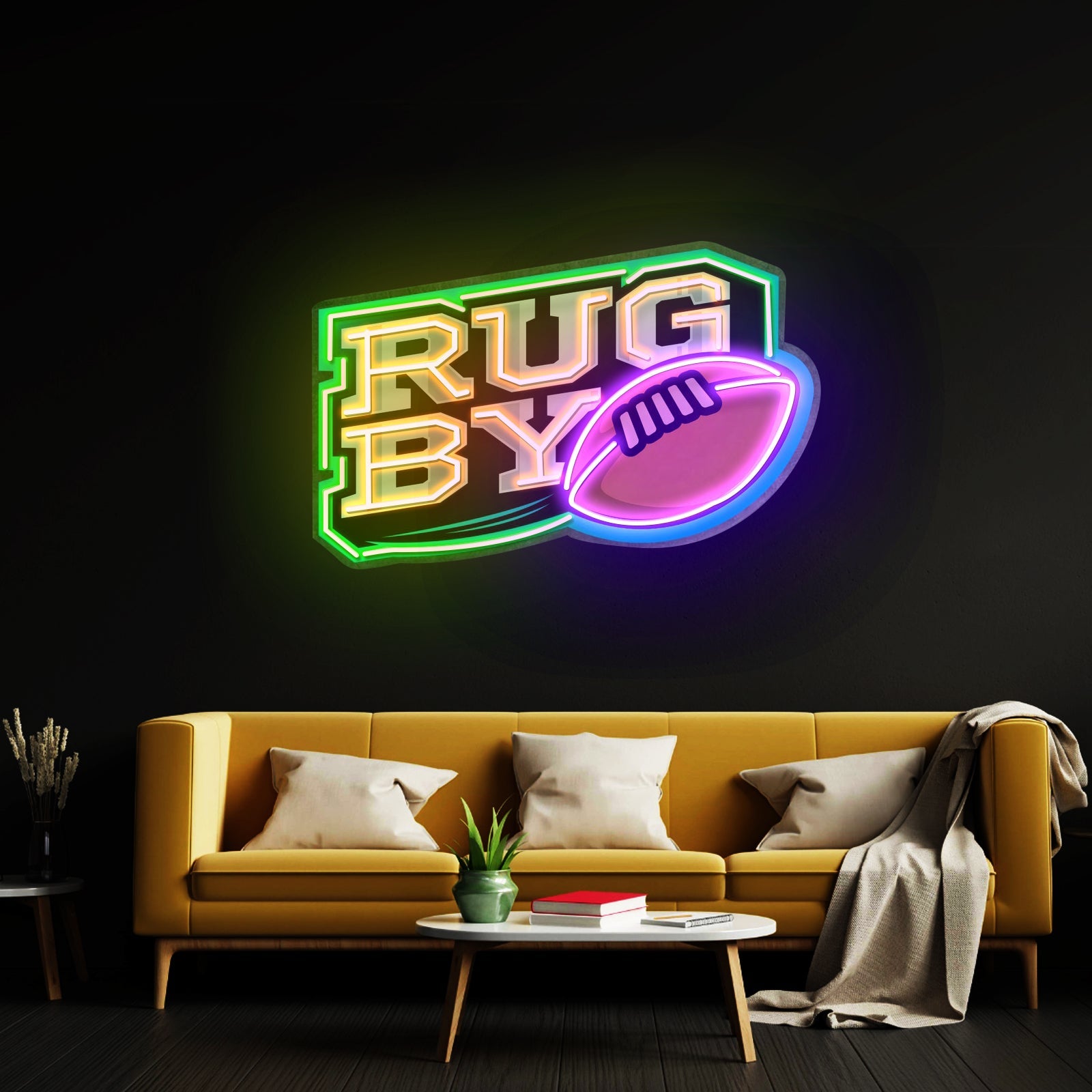 Rugby Ball Led Neon Sign Light Custom Led Signs - Shineneon