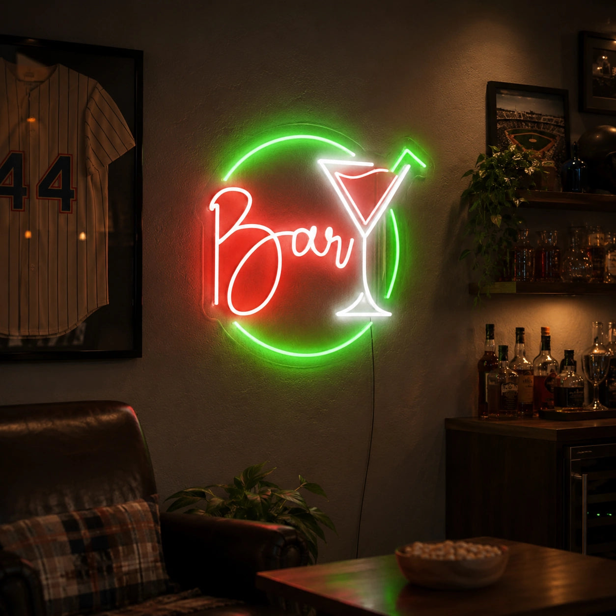Rum Bar Shelf Neon Sign LED Neon Sign real lifestyle scene