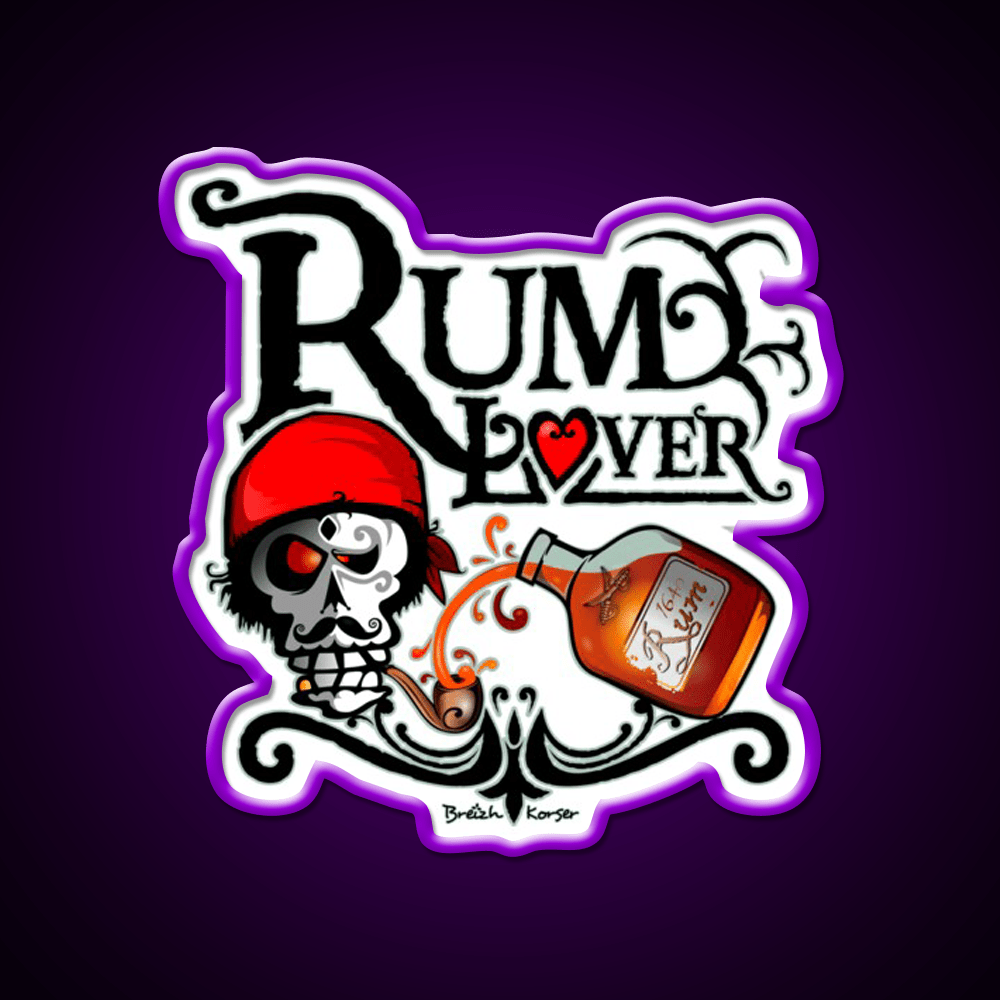 Rum Lover Cocktail Bar Decor Led Neon Sign Rgb Color - Shineneon