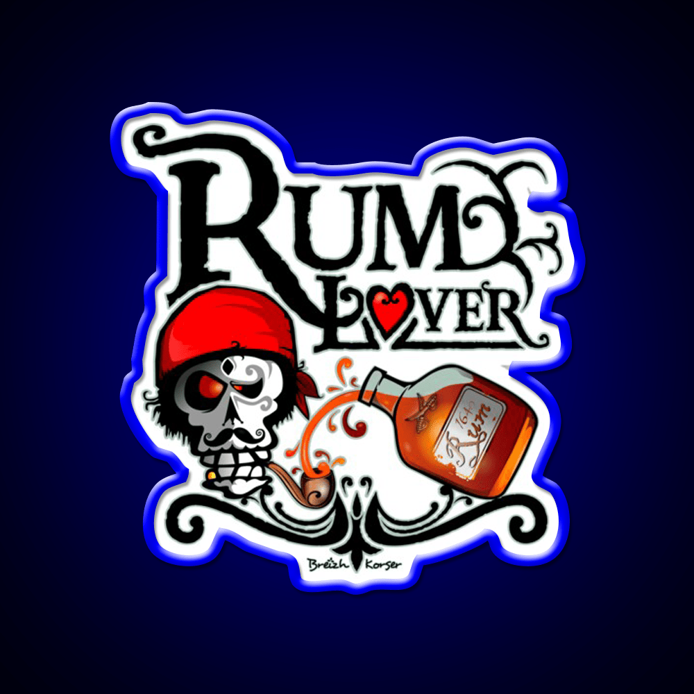 Rum Lover Cocktail Bar Decor Led Neon Sign Rgb Color - Shineneon