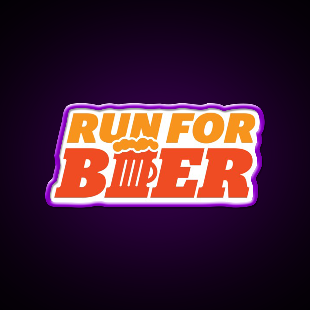 Run For Beer Bar Decor Led Neon Sign Rgb Color - LED neon sign view 9