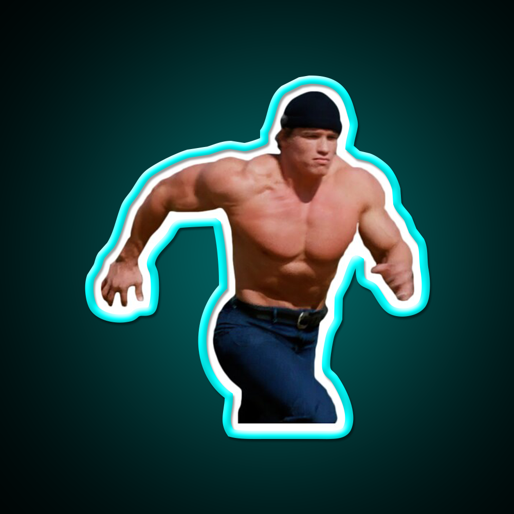 Running Arnold Schwarzenegger Gym Fitness Led Neon Sign Rgb Color