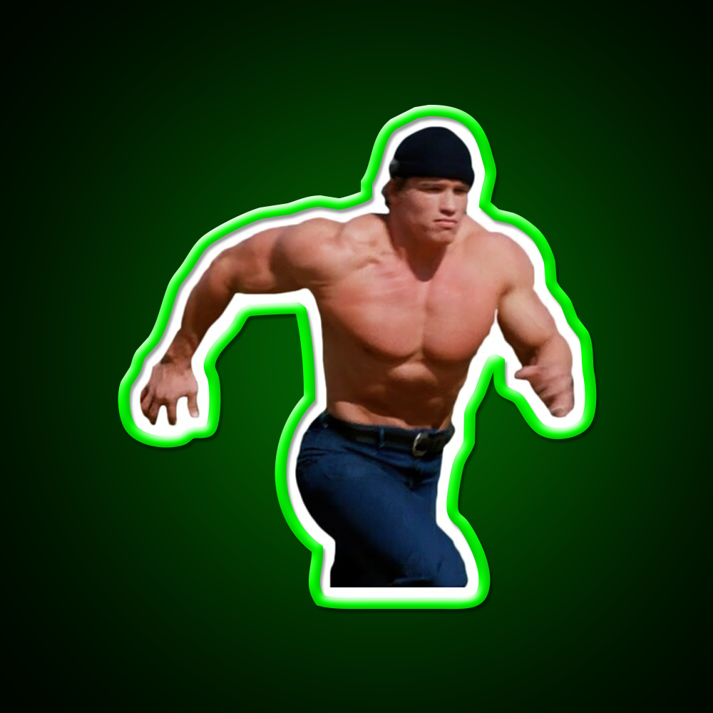 Running Arnold Schwarzenegger Gym Fitness Led Neon Sign Rgb Color