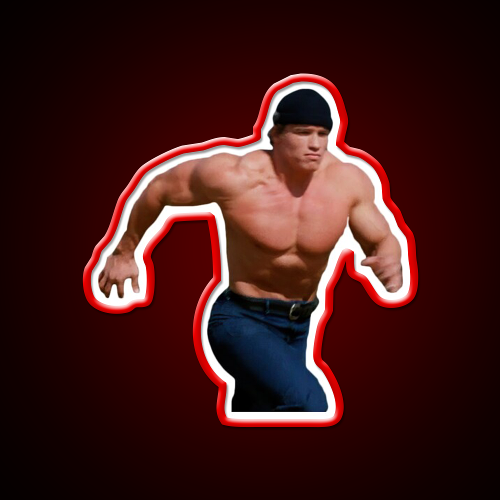 Running Arnold Schwarzenegger Gym Fitness Led Neon Sign Rgb Color