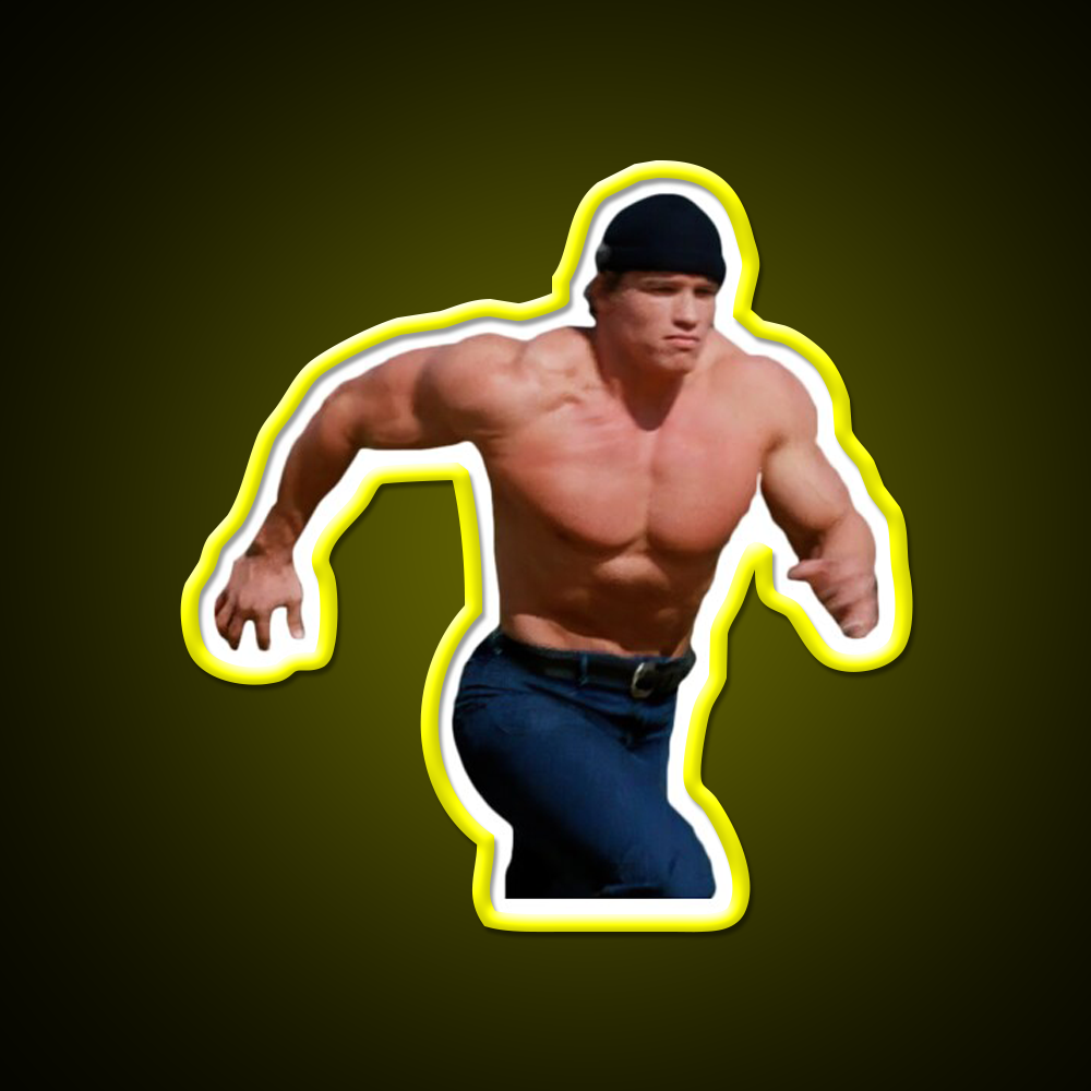 Running Arnold Schwarzenegger Gym Fitness Led Neon Sign Rgb Color