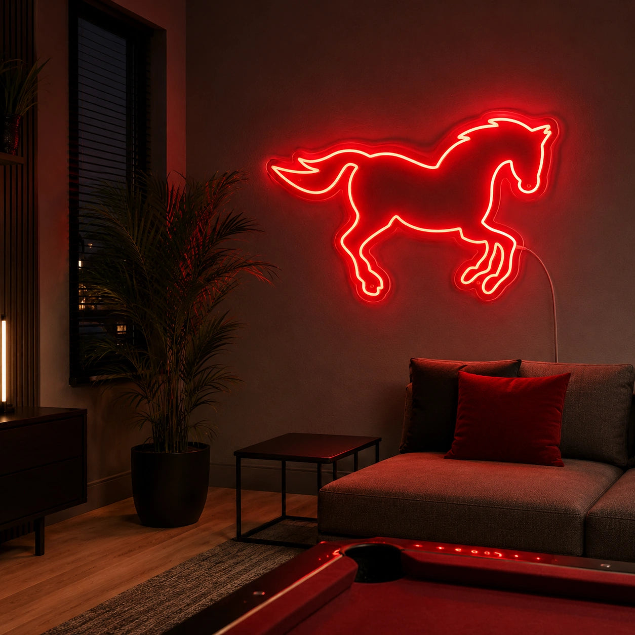 Running Horse LED Neon Sign real lifestyle scene