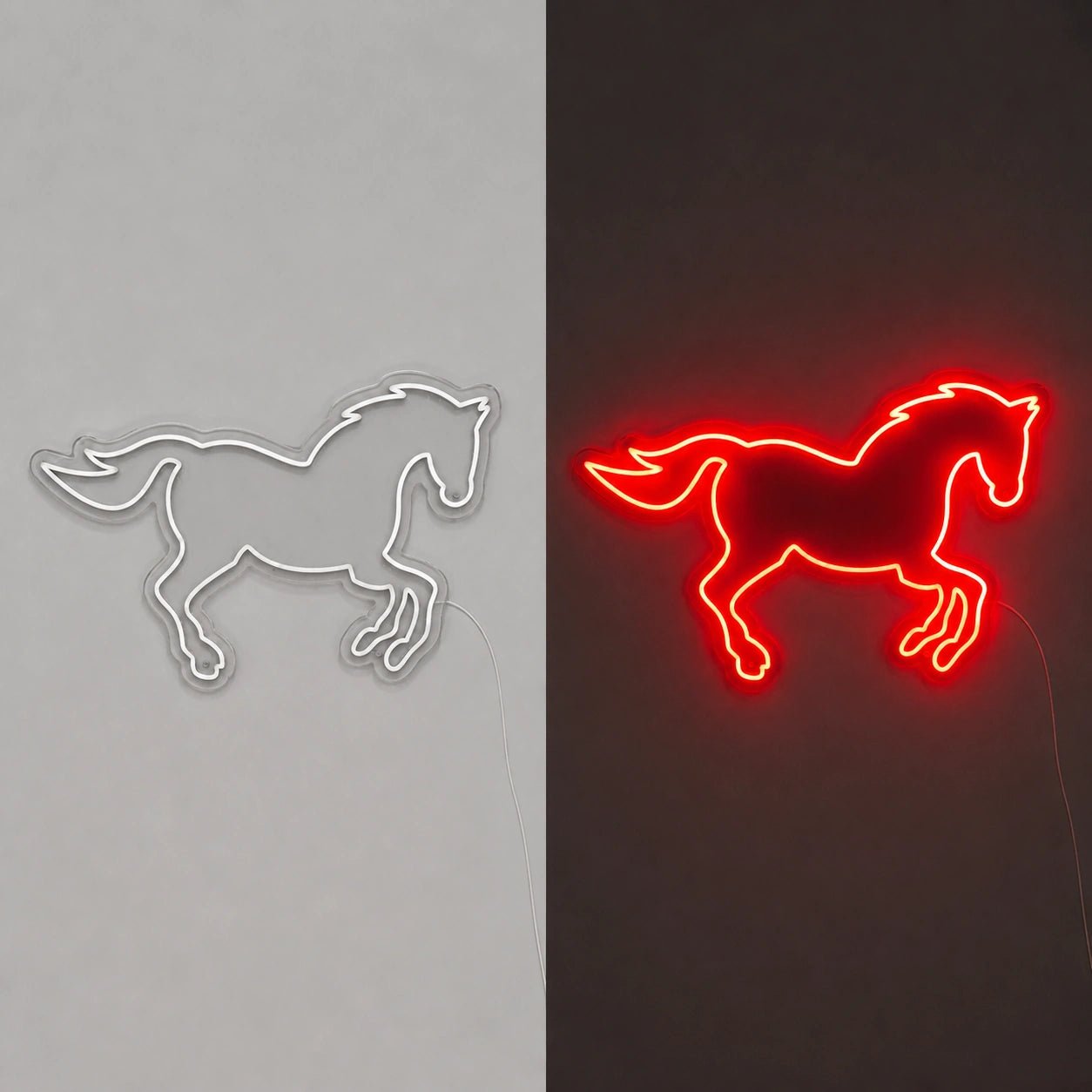 Running Horse Outline Vintage LED Neon Sign - Shineneon