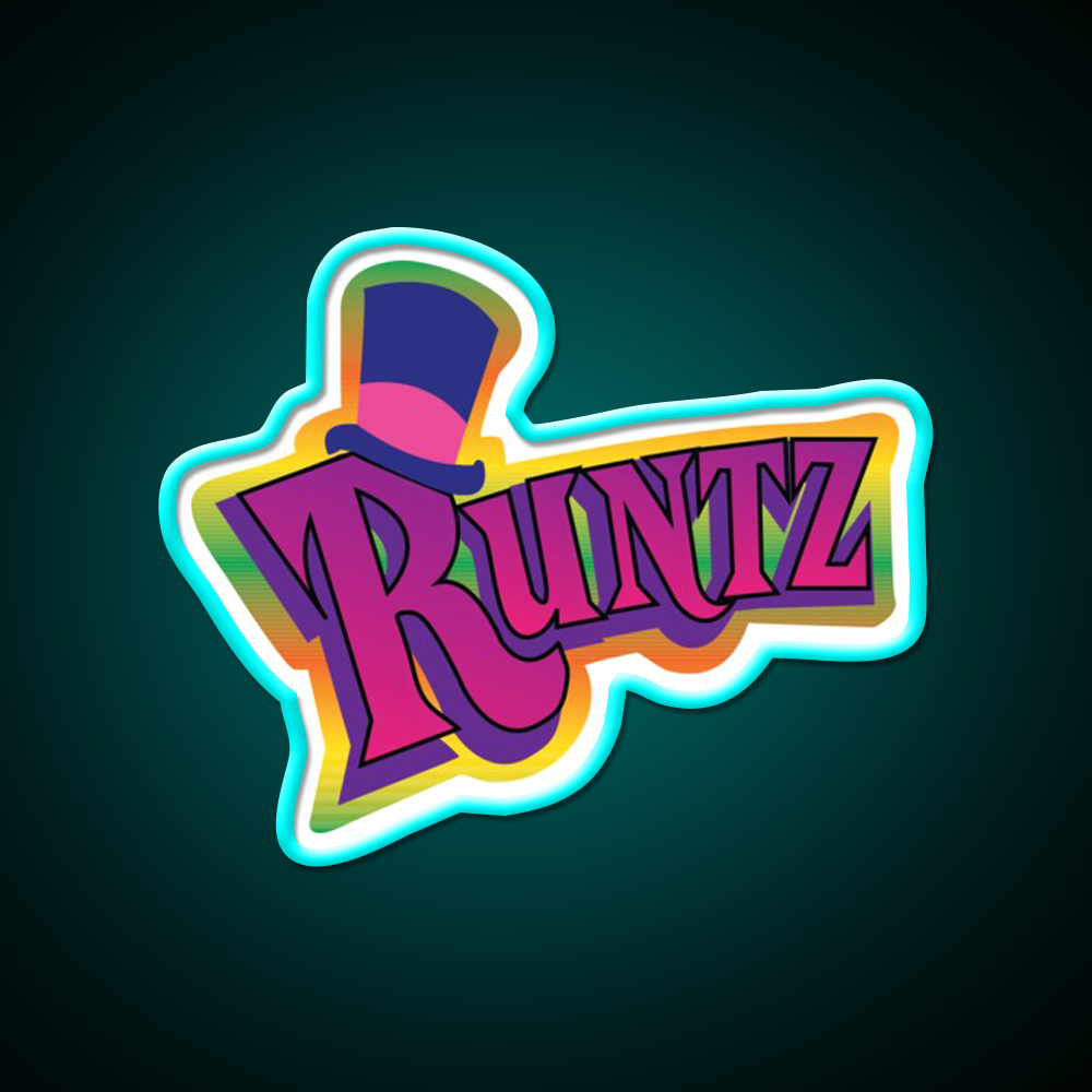 Runtz Og Fan Art Hemp Inspired Green Leaf Led Neon Sign Rgb Color - Size and dimension reference
